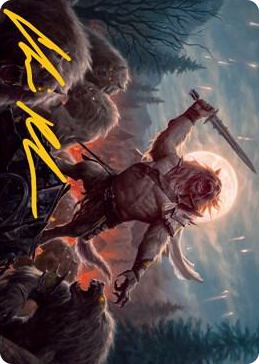 0006 Tovolar, the Midnight Scourge Art Card (06/81) (Gold-Stamped Signature) S Art Series: Innistrad: Midnight Hunt