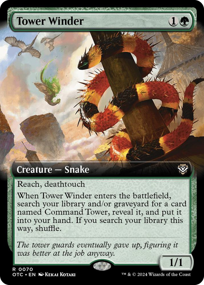 Tower Winder (Extended Art) #70 R - Commander: Outlaws of Thunder Junction Pokemon card
