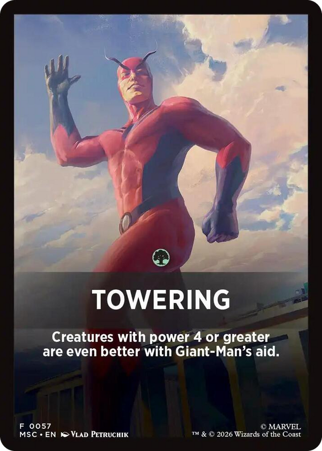 0057 Towering Theme Card T Commander: Marvel Super Heroes