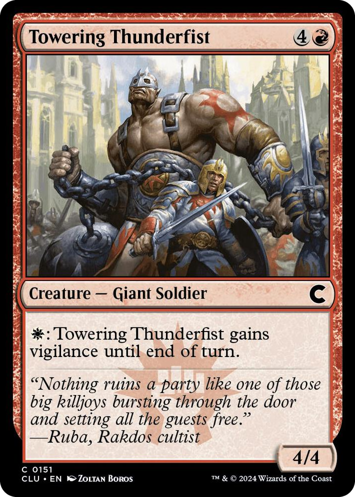 0151 Towering Thunderfist C Ravnica: Clue Edition