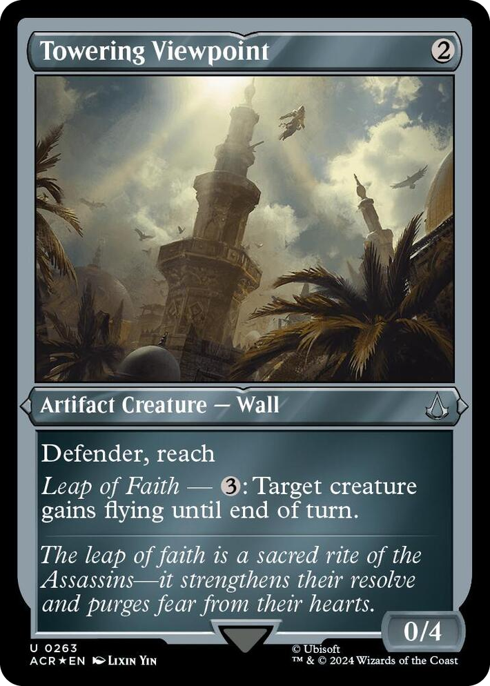 0263 Towering Viewpoint (Foil Etched) U Universes Beyond: Assassin's Creed