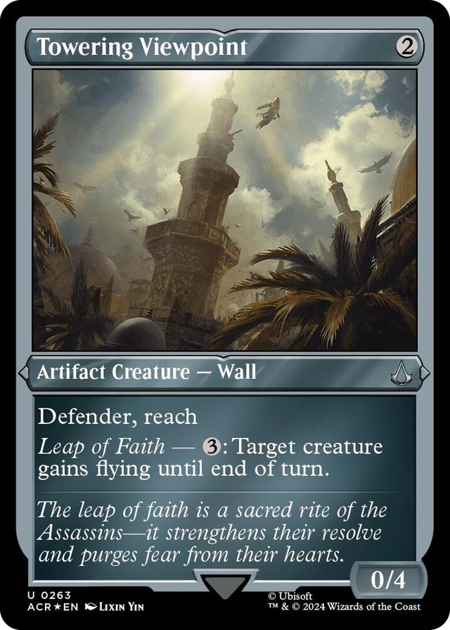 0263 Towering Viewpoint (Foil Etched) U Universes Beyond: Assassin's Creed