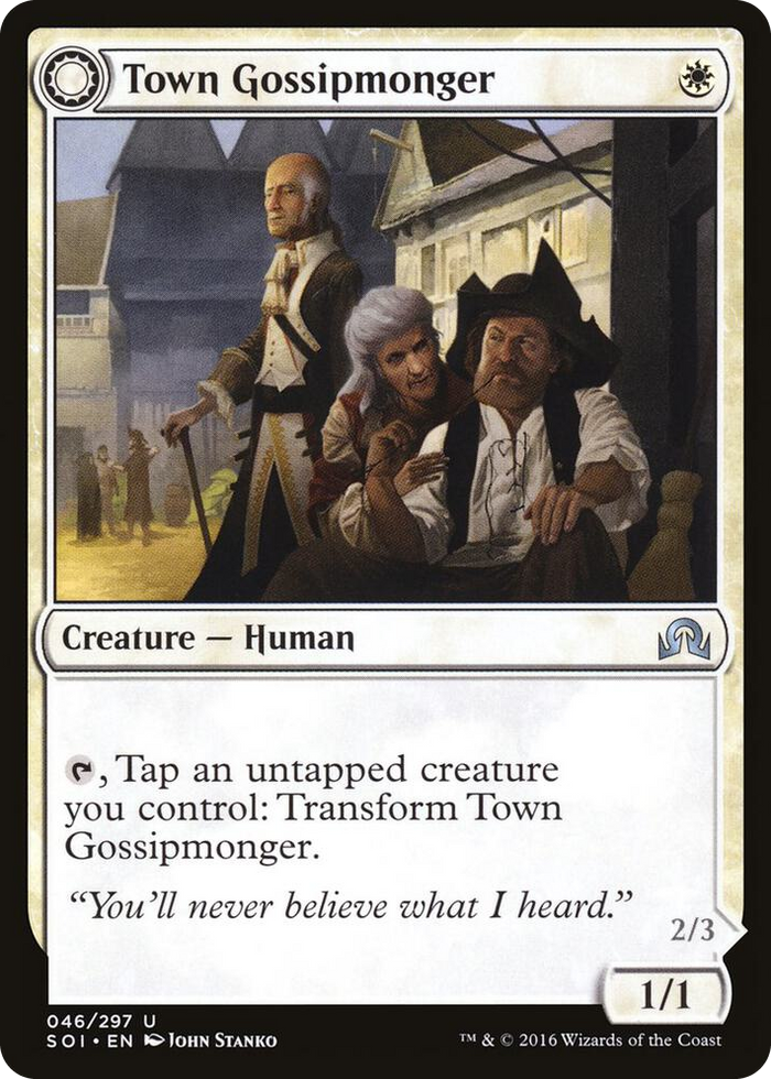 Town Gossipmonger #46 U - Shadows over Innistrad Pokemon card