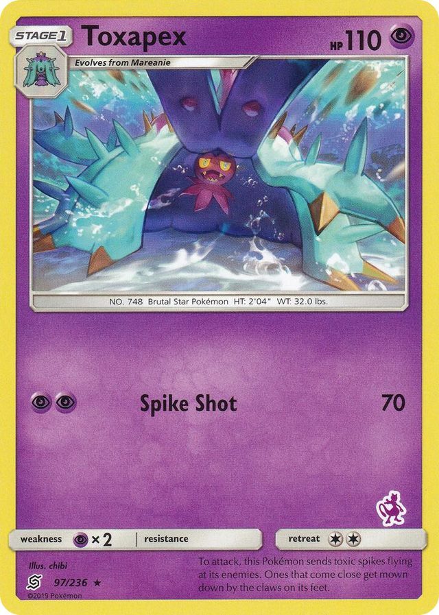0097 Toxapex - 97/236 (Mewtwo Stamped) Promo Battle Academy