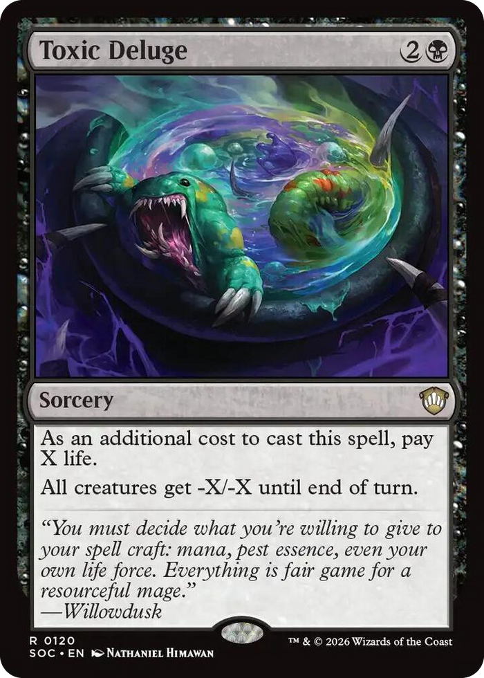 Toxic Deluge #120 R - Commander: Secrets of Strixhaven Pokemon card