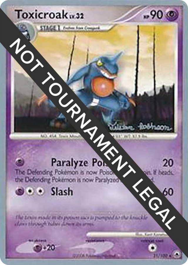 0031 Toxicroak - 2008 (Tristan Robinson) Rare World Championship Decks