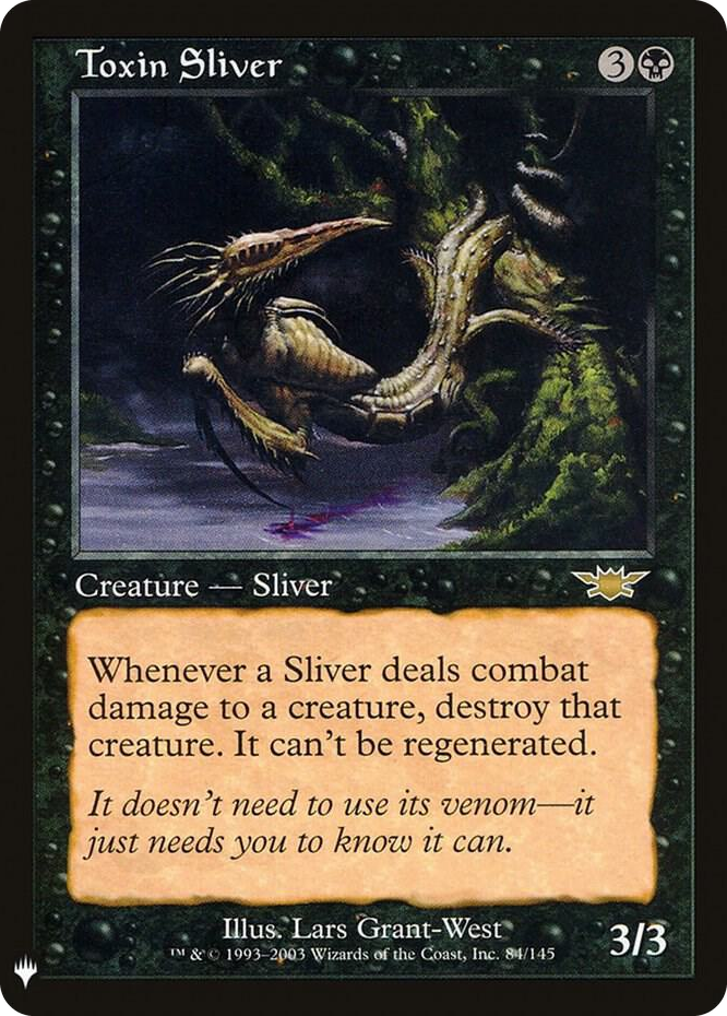 0084 Toxin Sliver R The List Reprints