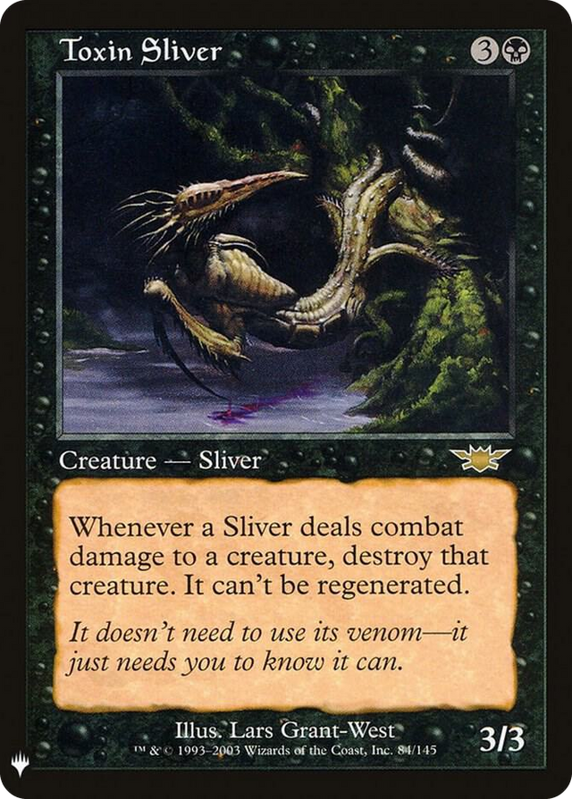 0084 Toxin Sliver R The List Reprints