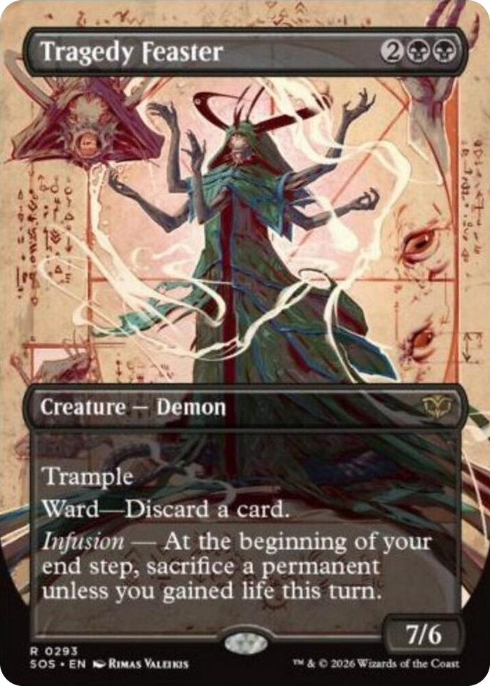 Tragedy Feaster (Borderless) #293 R - Secrets of Strixhaven Pokemon card