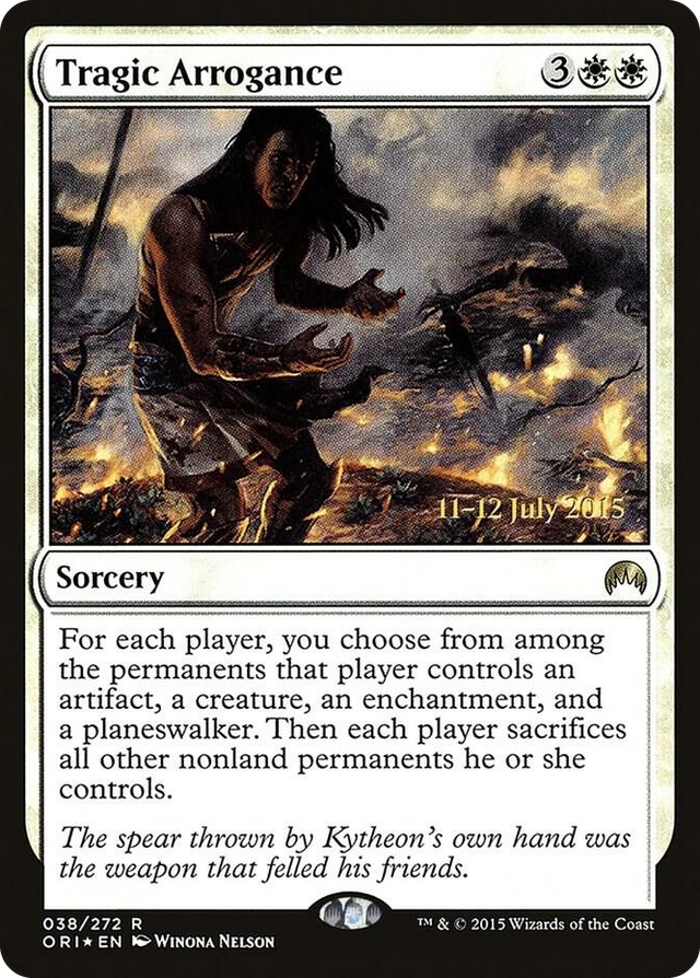 0038 Tragic Arrogance R Prerelease Cards