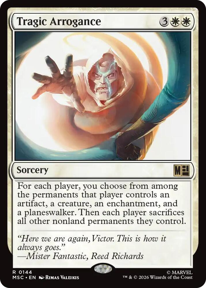 0144 Tragic Arrogance (Surge Foil) R Commander: Marvel Super Heroes