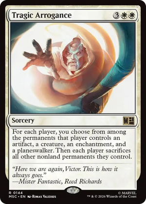 0144 Tragic Arrogance (Surge Foil) R Commander: Marvel Super Heroes
