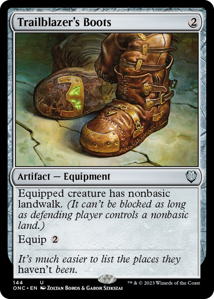 Trailblazer's Boots #144 U - Commander: Phyrexia: All Will Be One Pokemon card
