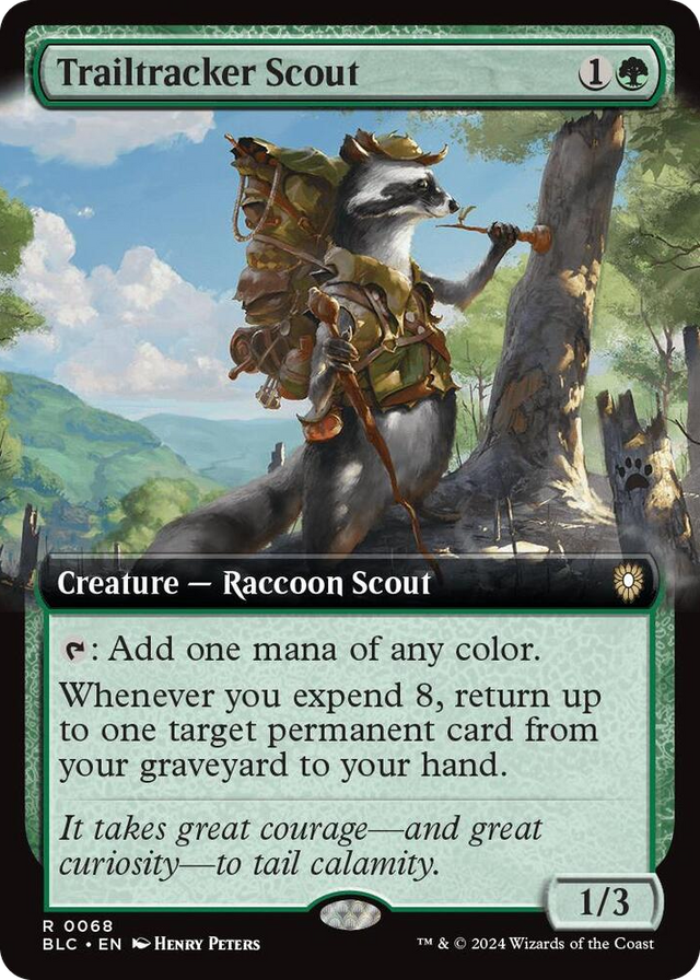0068 Trailtracker Scout (Extended Art) R Commander: Bloomburrow