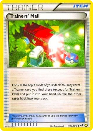 0092a Trainers' Mail - 92a/108 (Non-Holo) Promo Alternate Art Promos