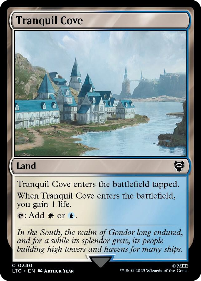 Tranquil Cove #340 C - Commander: The Lord of the Rings: Tales of Middle-earth Pokemon card