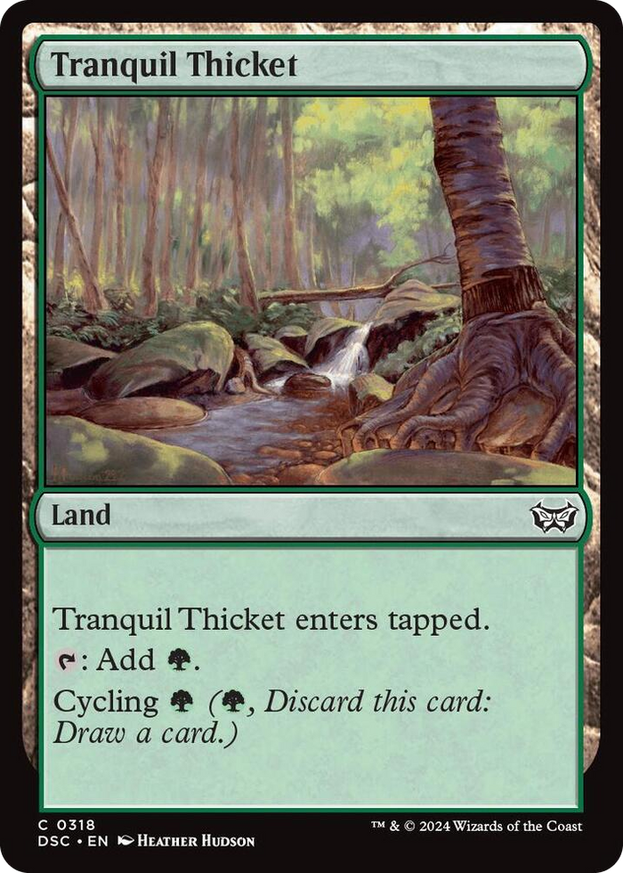 Tranquil Thicket #318 C - Commander: Duskmourn: House of Horror Pokemon card
