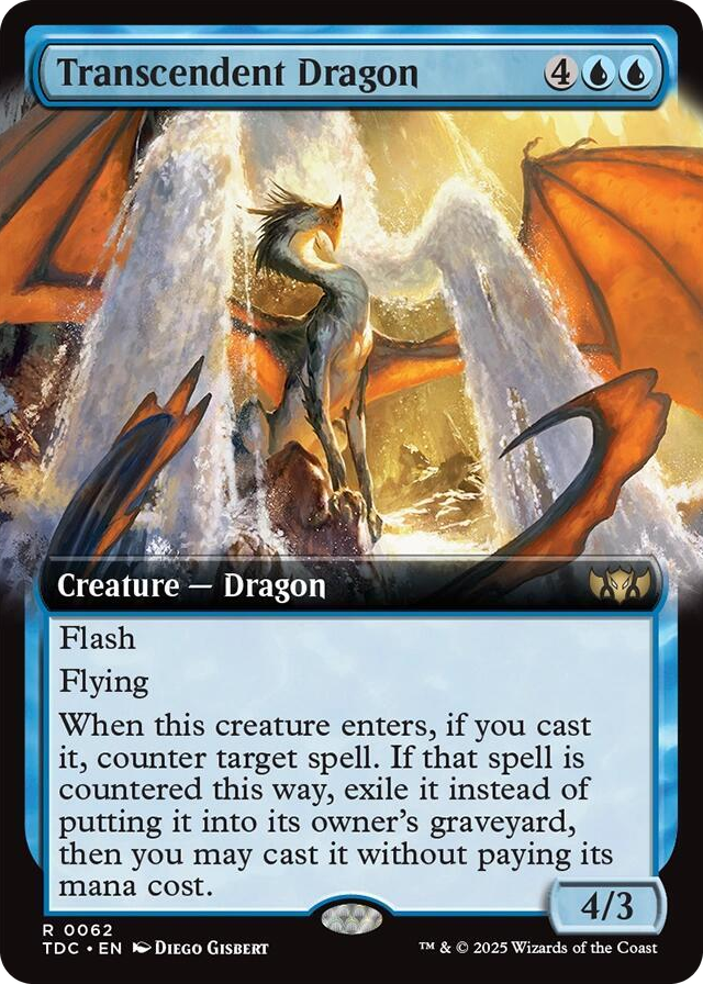 0062 Transcendent Dragon (Extended Art) R Commander: Tarkir: Dragonstorm