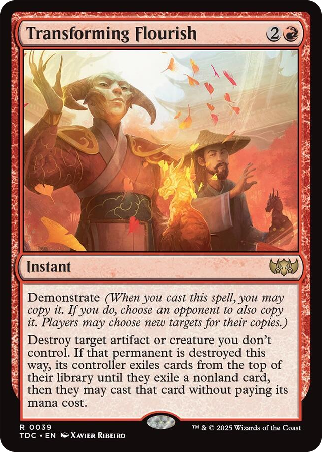 Transforming Flourish #39 R - Commander: Tarkir: Dragonstorm Pokemon card