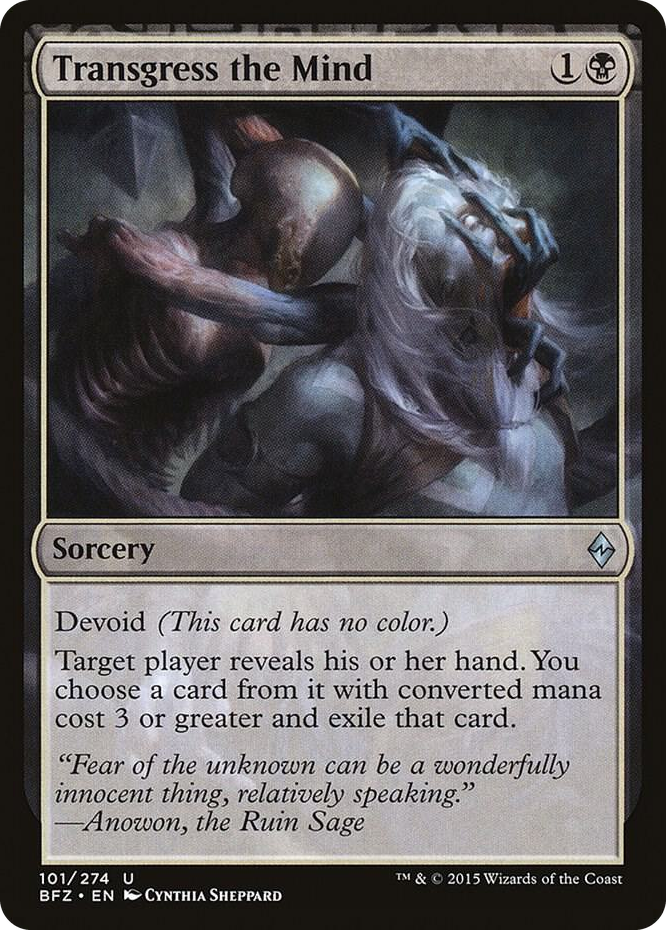 Transgress the Mind #101 U - Battle for Zendikar Pokemon card