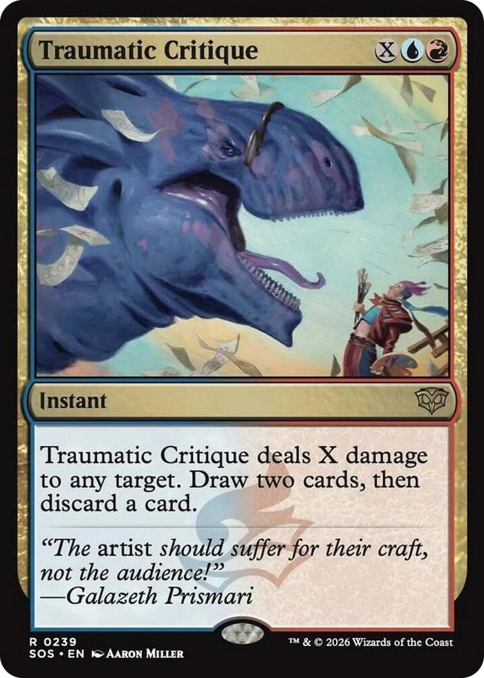 Traumatic Critique #239 R - Secrets of Strixhaven Pokemon card