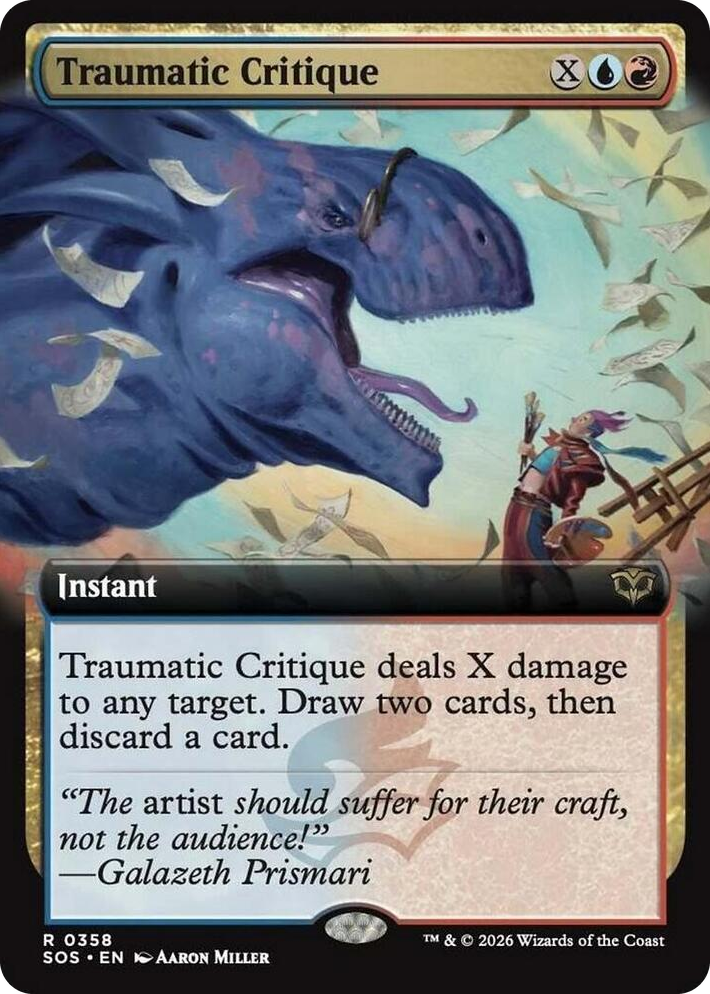 0358 Traumatic Critique (Extended Art) R Secrets of Strixhaven