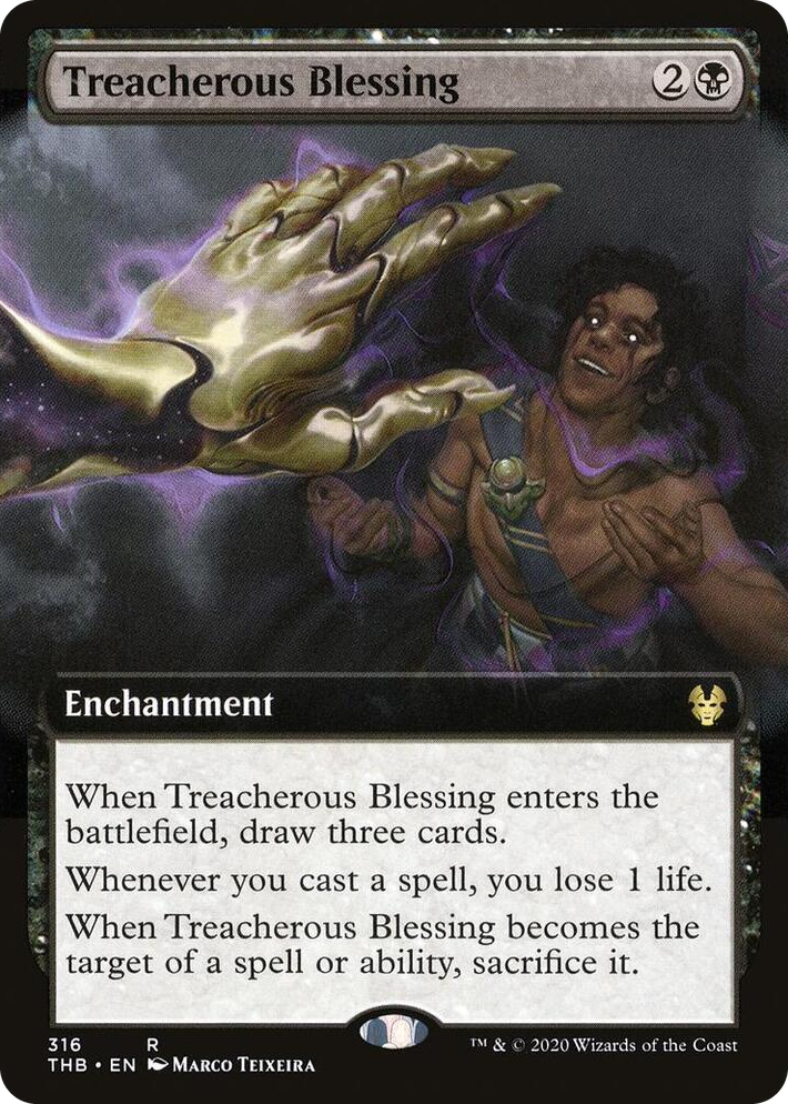 0316 Treacherous Blessing (Extended Art) R Theros Beyond Death