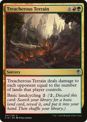 0047 Treacherous Terrain U Commander 2016
