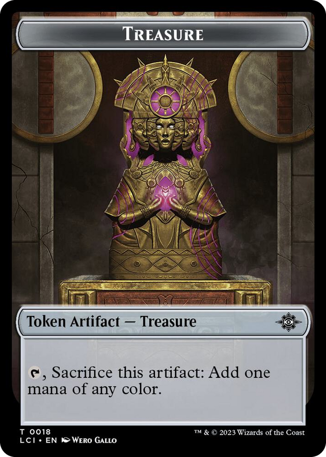 0018 Treasure (0018) // Dinosaur (0001) Double-Sided Token T The Lost Caverns of Ixalan