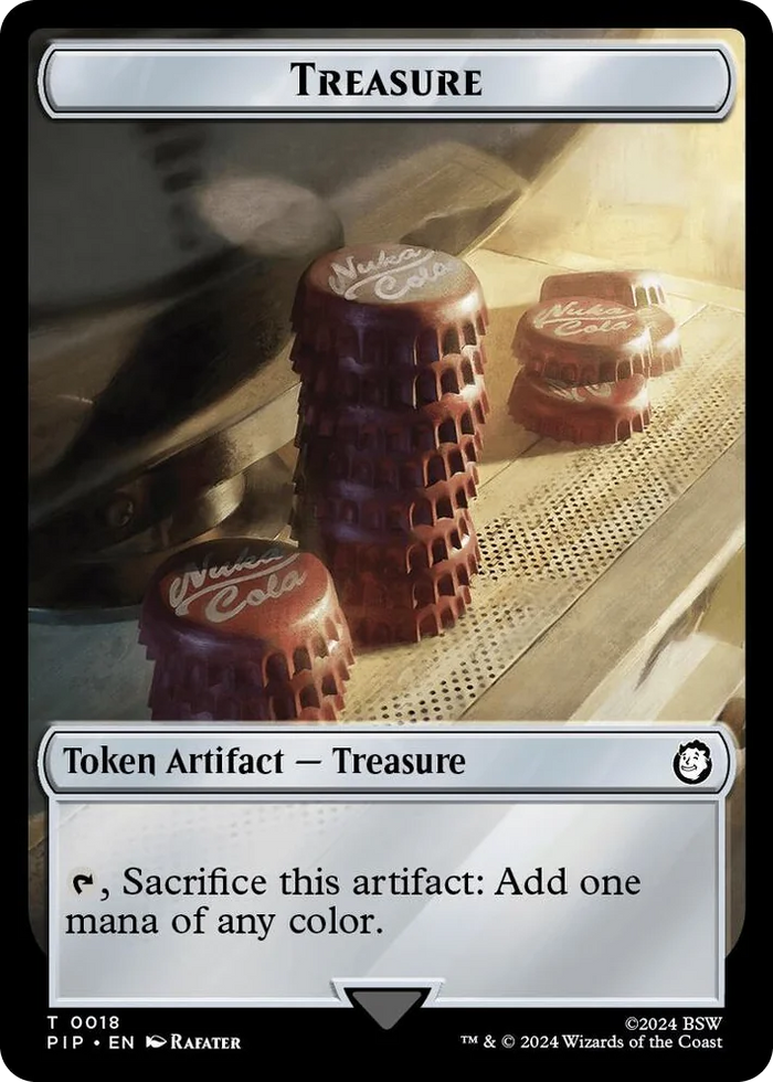 0018 Treasure (0018) // Energy Reserve Double-Sided Token T Universes Beyond: Fallout
