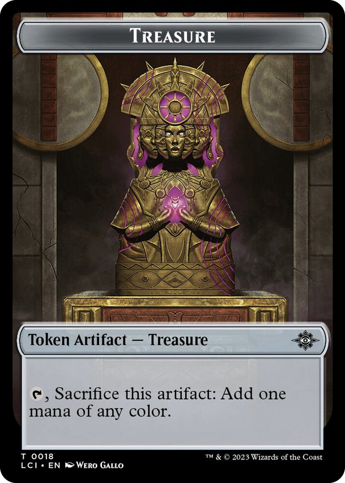 Treasure (0018) // Golem Double-Sided Token #18 T - The Lost Caverns of Ixalan Pokemon card