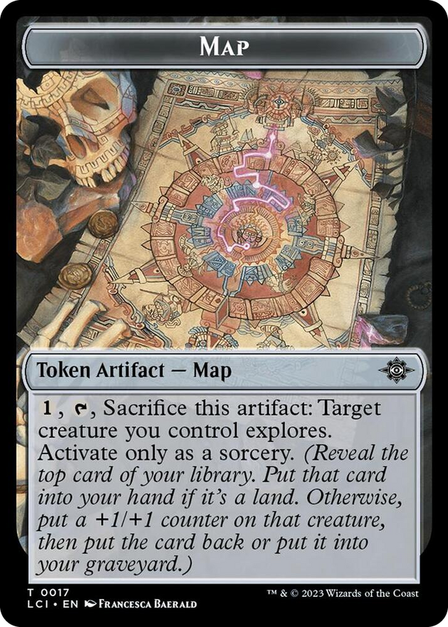 0017 Treasure (0018) // Map Double-Sided Token C The Lost Caverns of Ixalan