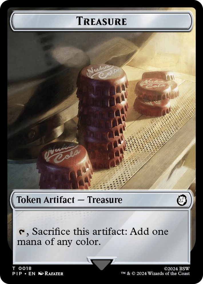 0018 Treasure (0018) // Warrior Double-Sided Token T Universes Beyond: Fallout