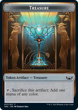 0017 Treasure (017) // Wizard Double-Sided Token T Streets of New Capenna