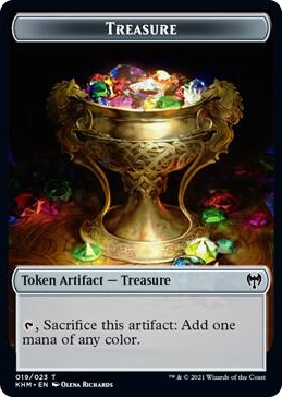 0019 Treasure // Cat Double-Sided Token T Kaldheim