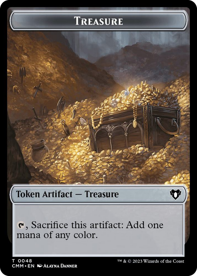 0048 Treasure // Construct (0042) Double-Sided Token T Commander Masters