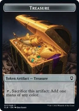 0017 Treasure // Faerie Dragon Double-Sided Token T Commander Legends: Battle for Baldur's Gate