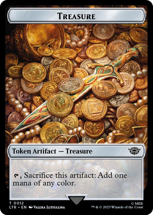 Treasure // Food (0011) Double-Sided Token #12 T - Universes Beyond: The Lord of the Rings: Tales of Middle-earth Pokemon card