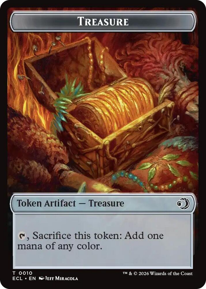 Treasure // Shapeshifter Double-Sided Token #10 T - Commander: Lorwyn Eclipsed Pokemon card