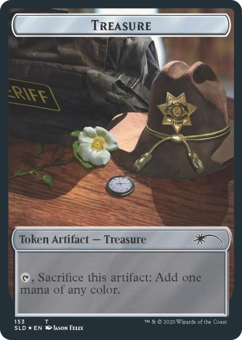 0153 Treasure // Walker (Bicycle Girl) Double-sided Token T Secret Lair Drop Series