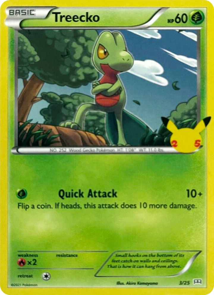 0003 Treecko Promo McDonald's 25th Anniversary Promos
