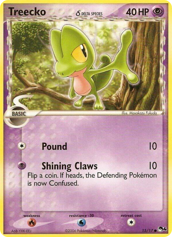 0015 Treecko (Delta Species) Common POP Series 4