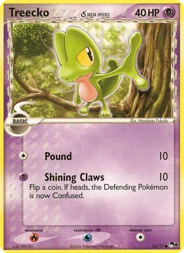 0015 Treecko (Delta Species) Common POP Series 4