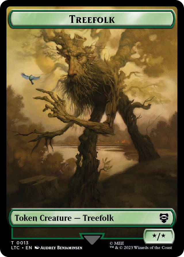 Treefolk // Food (0009) Double-Sided Token #13 T - Commander: The Lord of the Rings: Tales of Middle-earth Pokemon card