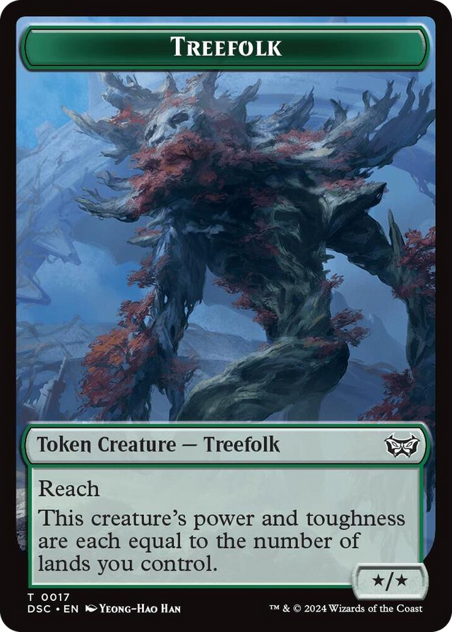 0017 Treefolk // Spider Double-Sided Token T Commander: Duskmourn: House of Horror