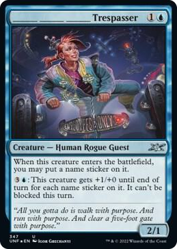 0347 _______ _______ _______ Trespasser (Galaxy Foil) U Unfinity