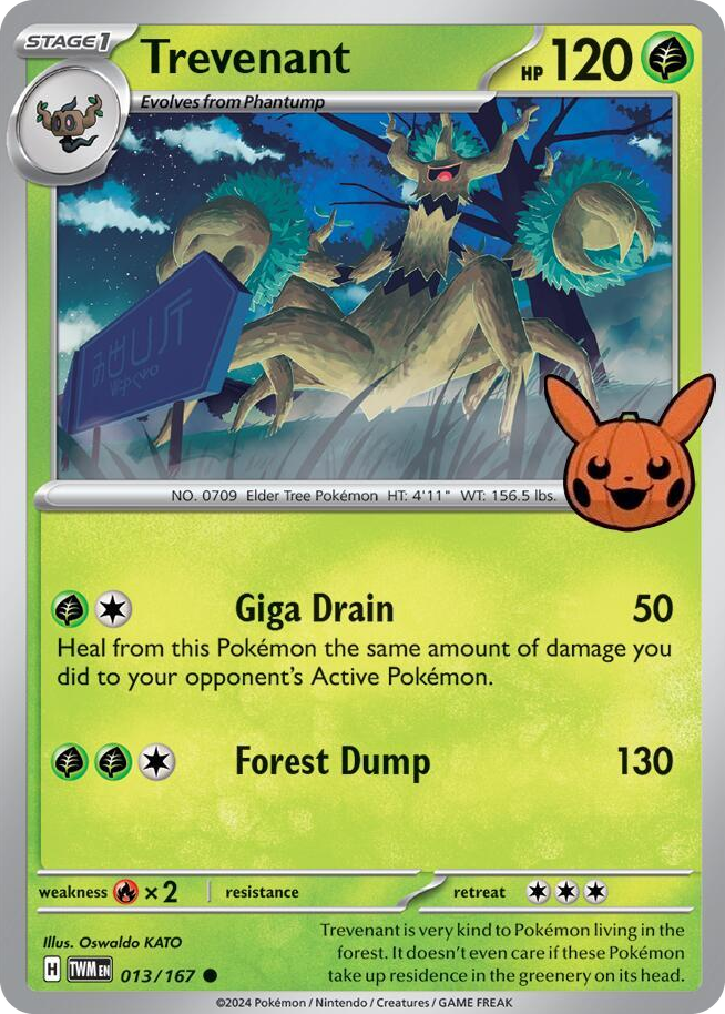 0013 Trevenant Common Trick or Trade BOOster Bundle 2024