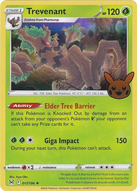 0017 Trevenant Holo Rare Trick or Trade BOOster Bundle 2023