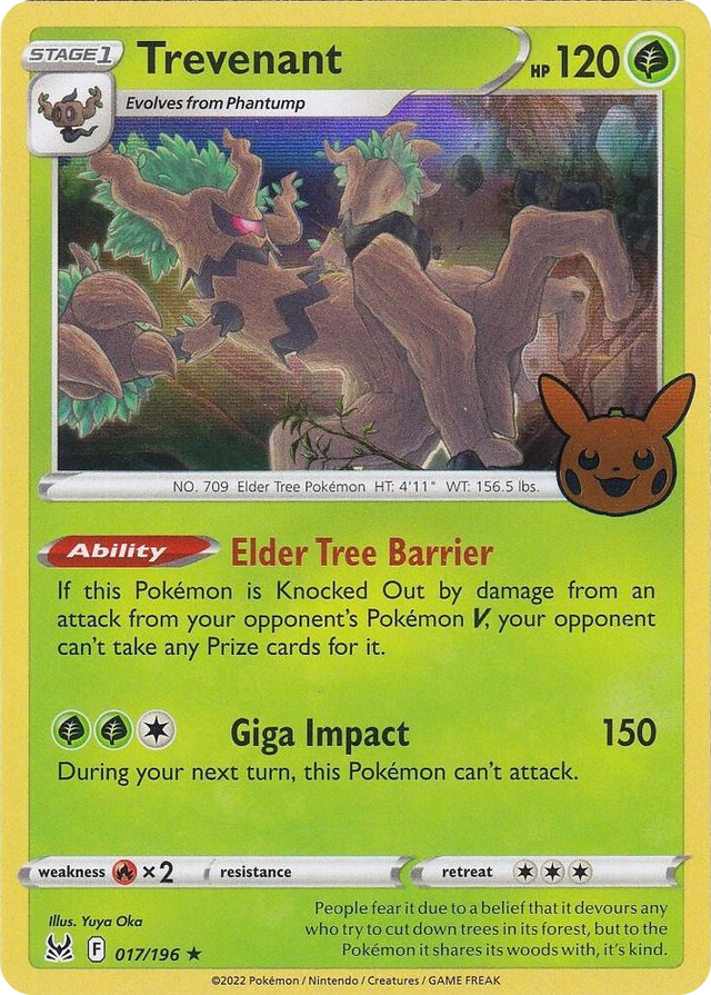 0017 Trevenant Holo Rare Trick or Trade BOOster Bundle 2023