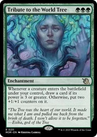 Tribute to the World Tree #211 R - March of the Machine Pokemon card